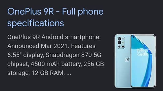One Plus 9R