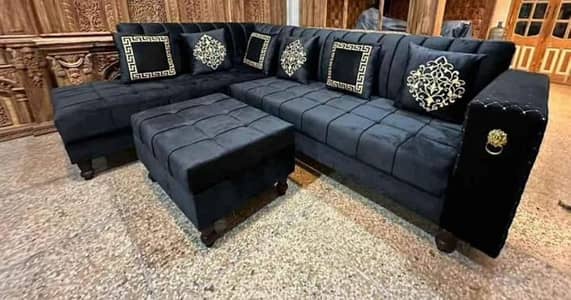 L SHAPE sofa with puffy