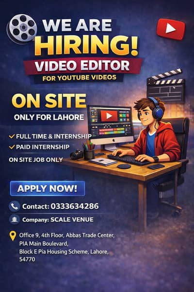 Video editor jobs