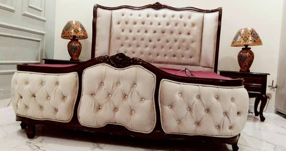 pure keekar wood designer bed set