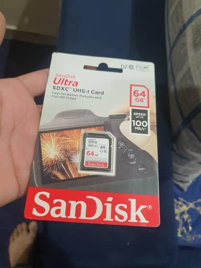 Orignal 100% Sandisk 64 Utra Card For Camera