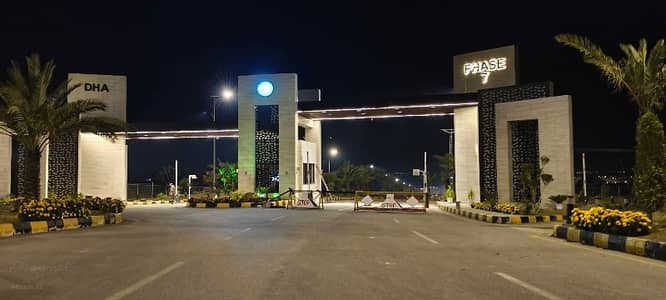 Front Open Green belt facing Near Gate 8 Marla Plot For Sale In Bogenvillia DHA 7 Islamabad