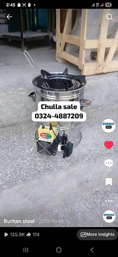 chulla stove sale 0324-4887209