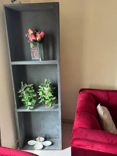 Two wooden shelves