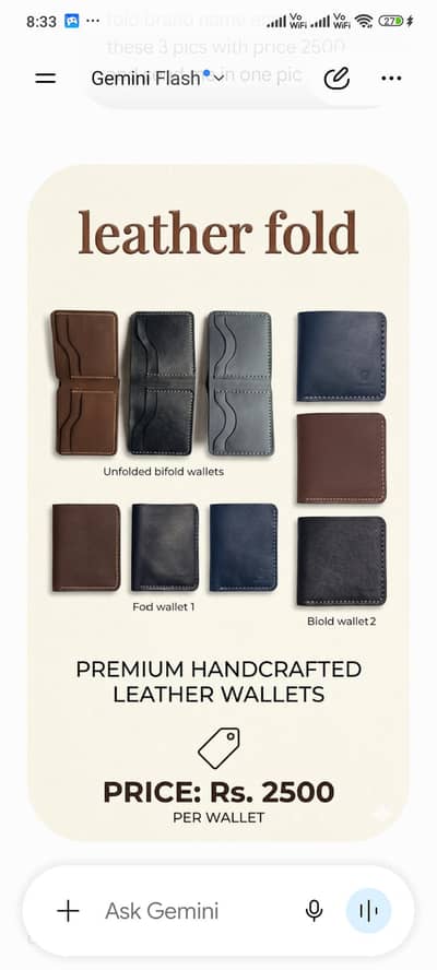 handcrafted leather wallet for men