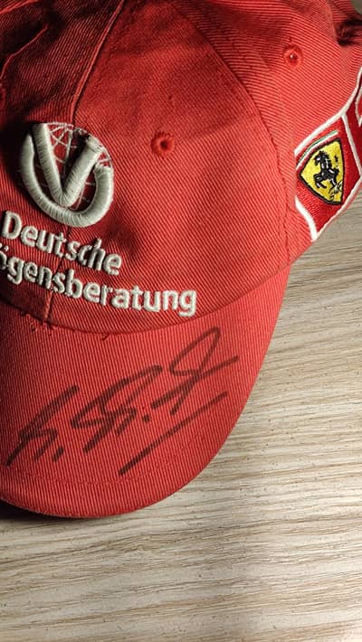 Ferrari Michael Schumacher signed cap