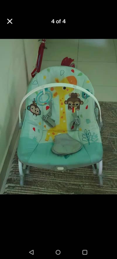 Pre-loved Bright Starts Infant to Toddler Rocker in good condition.