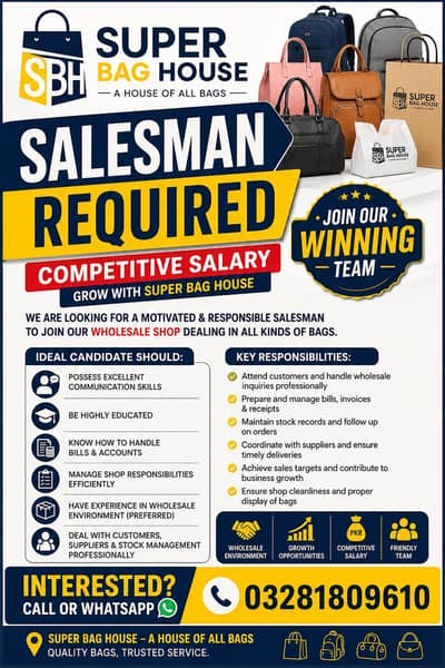 Full Time Salesman