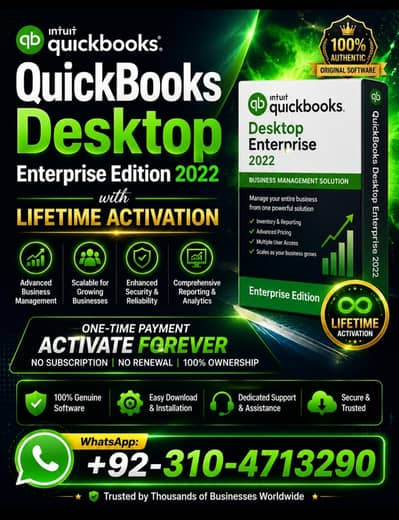 Quickbooks Enterprise Edition with Lifetime activation