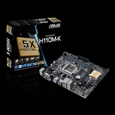 Asus motherboard h110m-k and core i3 processor 7th gen