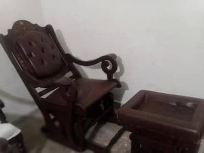 wooden Rocking chair and rocking table