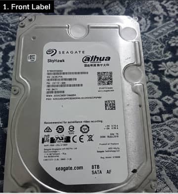 Seagate SkyHawk 8TB SATA HDD | 100% Working| CCTV DVR NVR & PC Storage