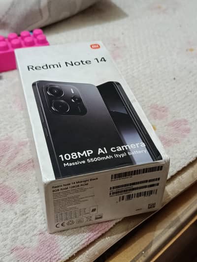 Redmi note 14 with box charger