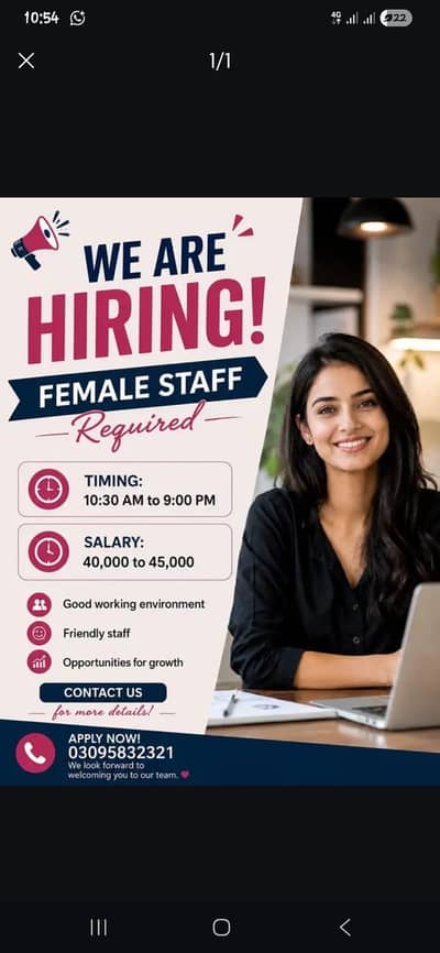 Need a female Staff