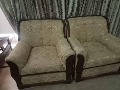 5 seater lite golden color sofa