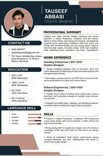 Graphic Designer Looking for Job in Islamabad
