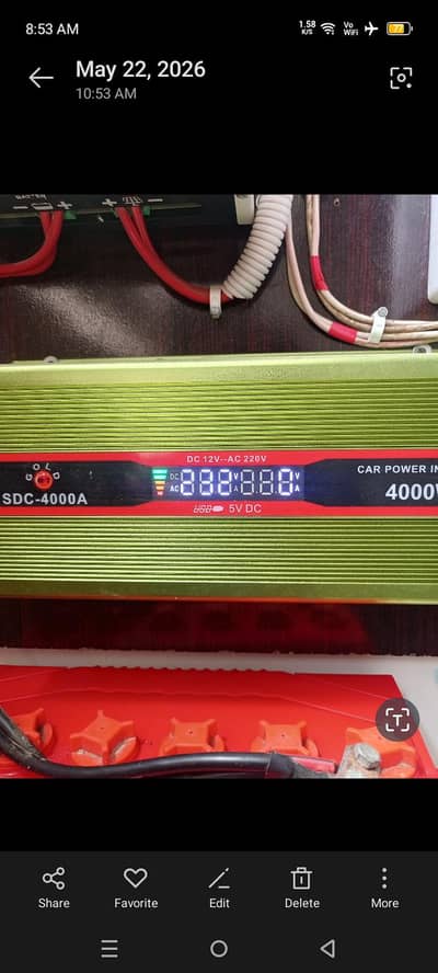 Brand New Sale Car Inveter 4000 watt 4 AC jal Gai Hein On hai supply