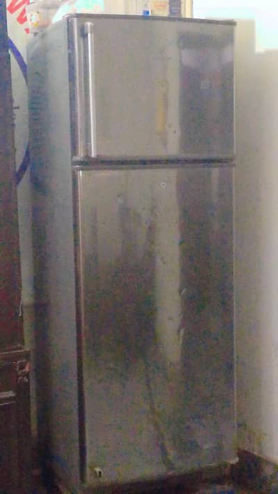 Used Double Door Refrigerator, Silver Finish, Good Cooling Condition
