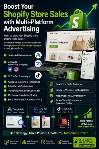 Shopify stores services & Google Ads,meta ads,experts