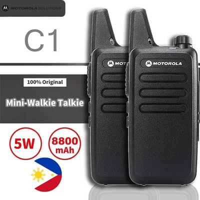 Motorola C1 Mini Walkie Talkie – Long Range UHF Two-Way Radio