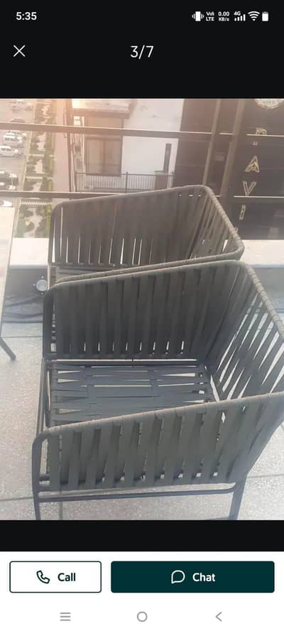 Rattan style outdoor modern chairs and table for sale