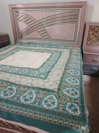 furniture for sale double bed with side table, singar table , 2 almari