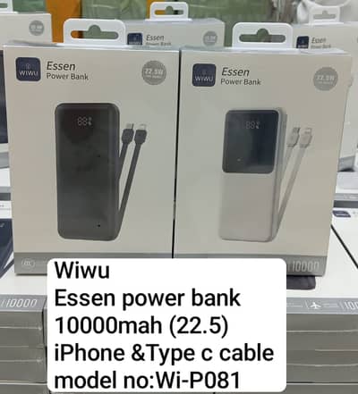 Original WiWU Essen Power Bank 10000mAh | 22.5W Fast Charge