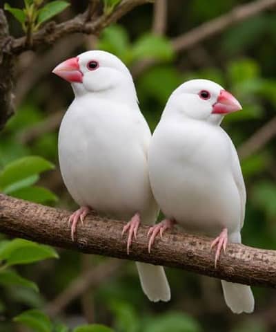 White Java Finch