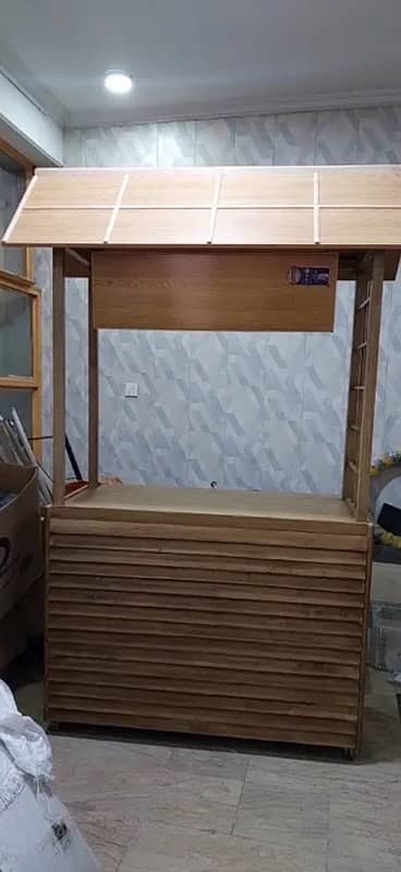 Asian style street food display counter / Food stall