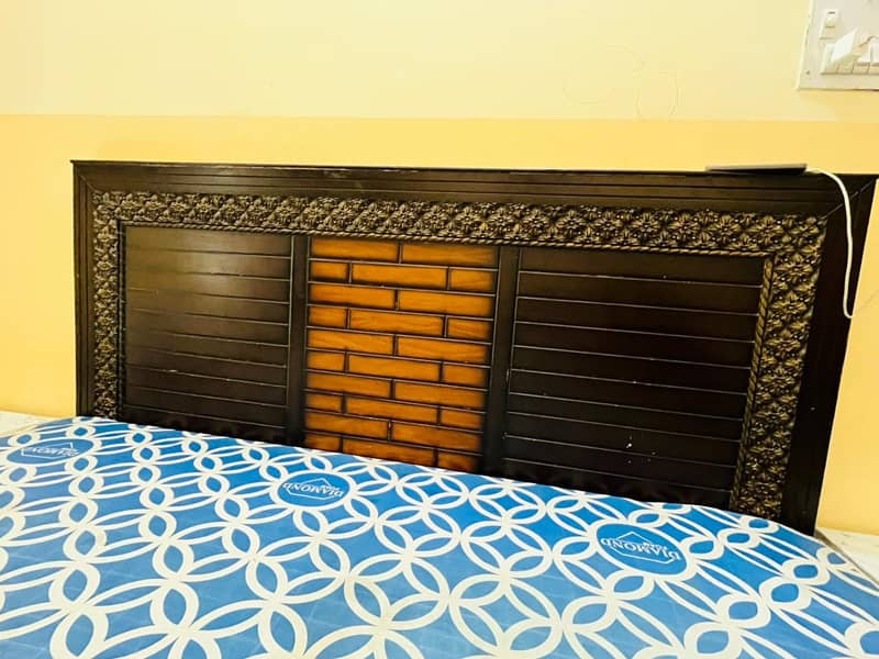 double bed with side table 9