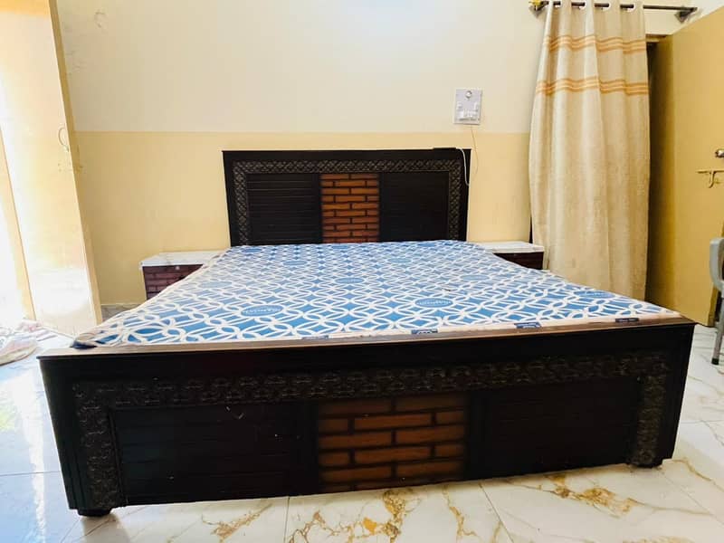 double bed with side table 10