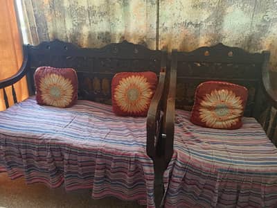 ​Solid Wood Carving 4 -Seater Sofa Set
