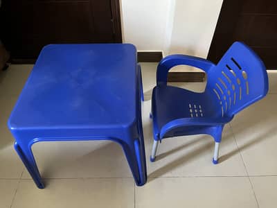 Plastic Chair and Table