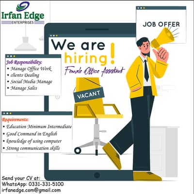 Sales & Office assistant Only Female Required | Graphics Designer