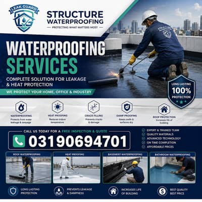 Roof Waterproofing | Heat proofing | Bathroom Waterproofing,Service