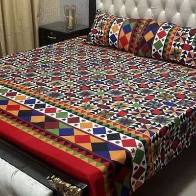 cotton bed sheet double bed sheet 3pcs free. dilivery