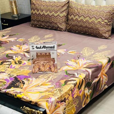 cotton bed sheet double bed sheet 3in 1 pcs free dilivery all pakistan