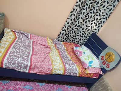 Solid Wooden Single Bed with Headboard | Good Condition | ReadyToUse
