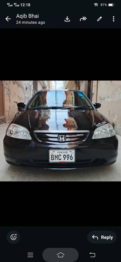 Honda civic auto full option