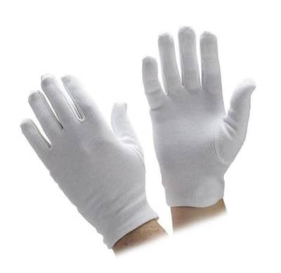 Premium Cotton Cricket Gloves White Pakistan