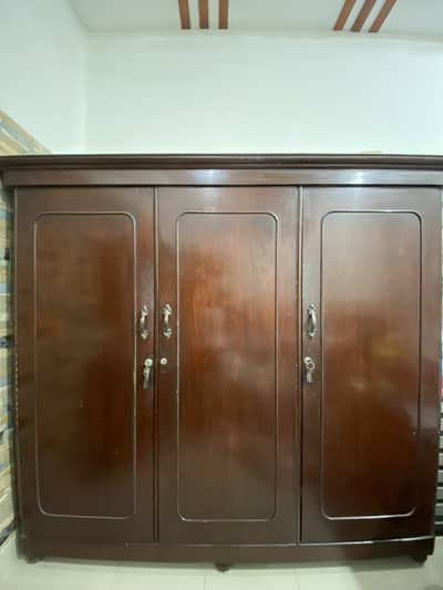 3 Door Wooden Wardrobe / Almari for Sale