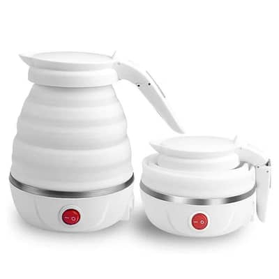 Foldable Electric Silicone Travel Kettle 600ml – New