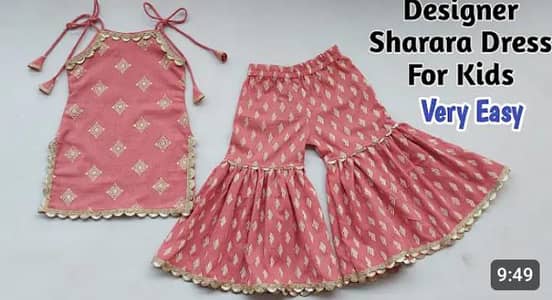 sarara dress for girl 1to 10year stitch on order