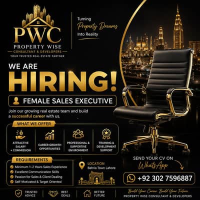 We Are Hiring Real Estate Agent l Office Near Grand Mosque