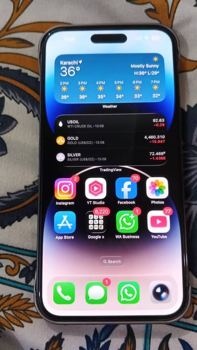 Apple iPhone 14 Pro Max with box dual physical sim sale  waterpack