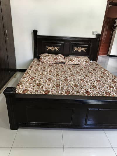 Wooden bed for sale with foam