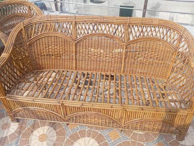 cane sofa