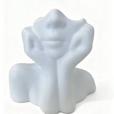 Nordic White Human Body Vase - Modern Luxury Home Decor Resin Art