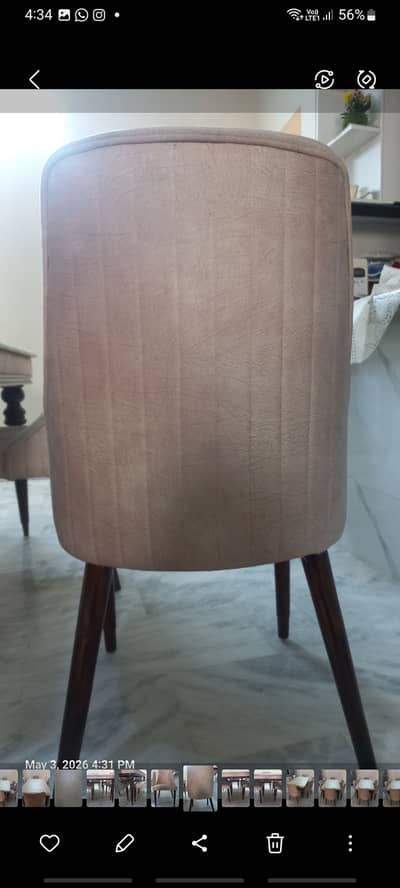 6 Seater Dining Table Set, PVC Top, Well Maintained, Recently Bought