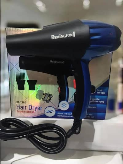 Remington I Heair Dryer RE -7860 Blue Abs Unbreakable
